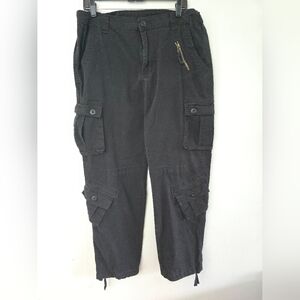 Must Way Pants Womens 14 Black Cargo Paratrooper Military Utility Pocket